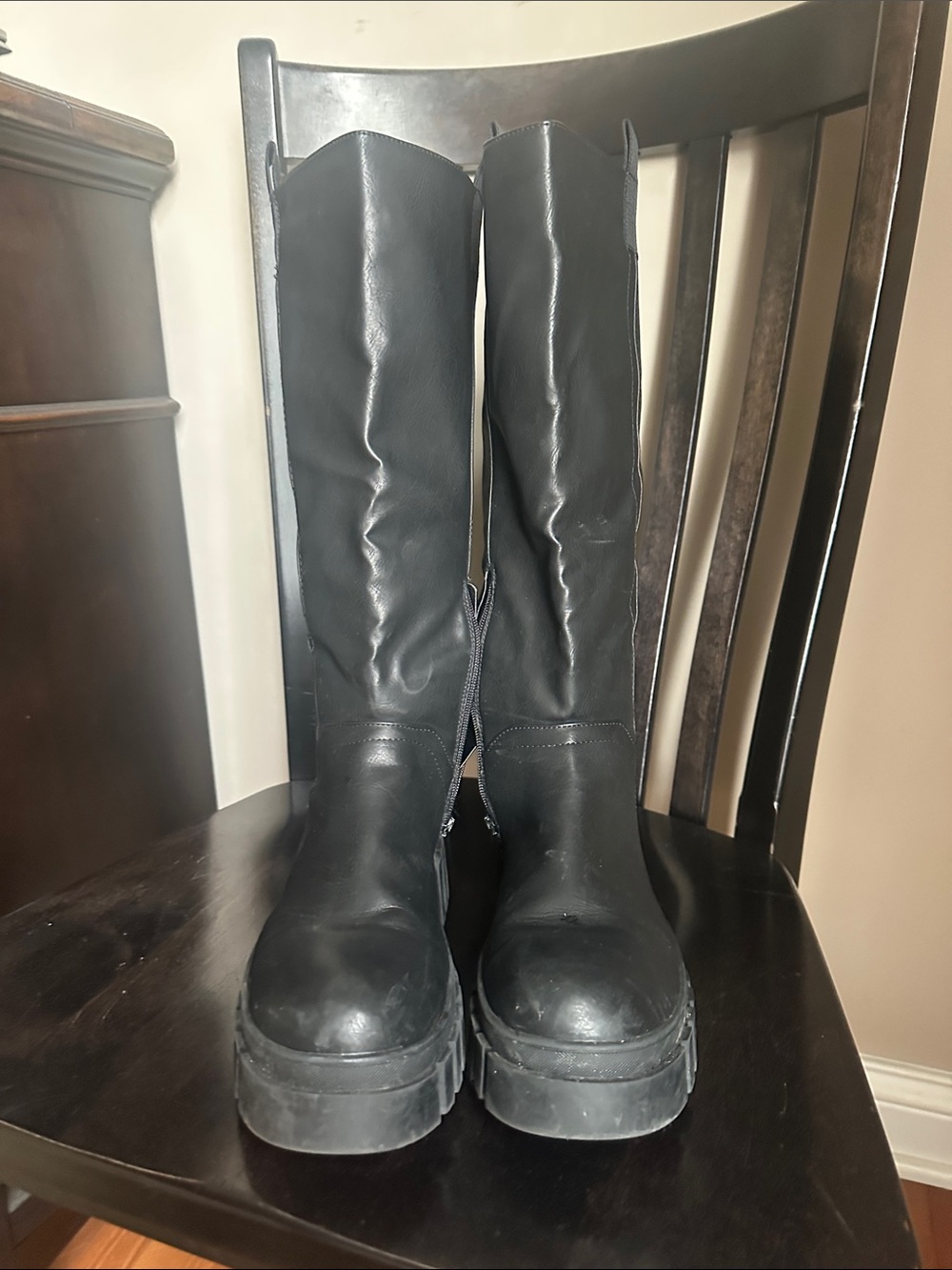 MIA Black Platform Knee-High Boots